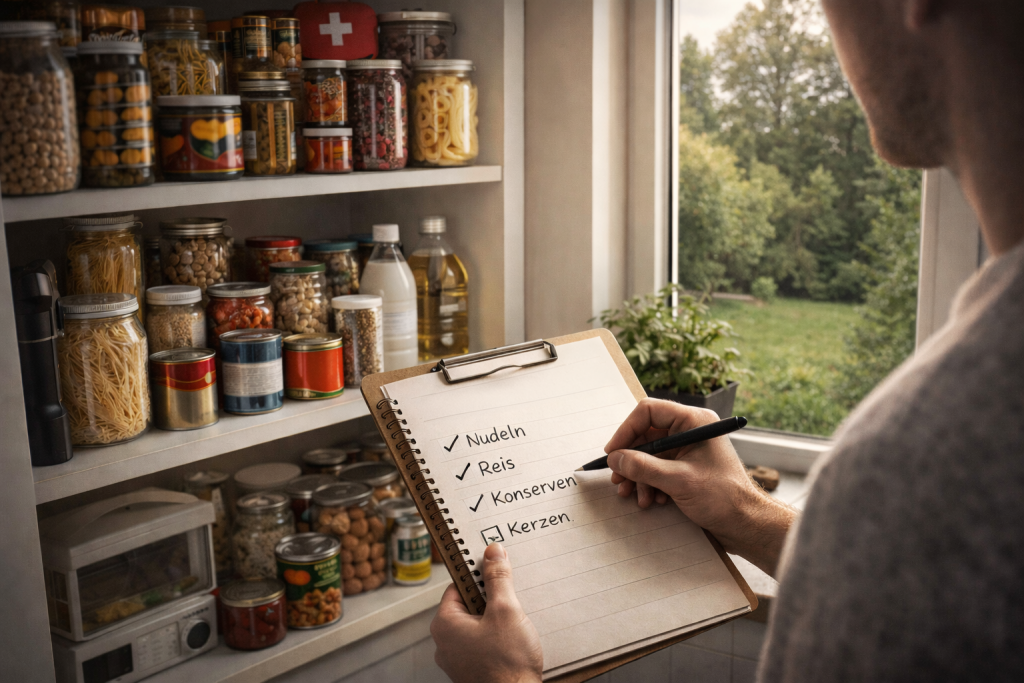 krisenplan sicherheit krisenschutz.online notfallkontakte treffpunkt vorräte checken bestandsaufnahme